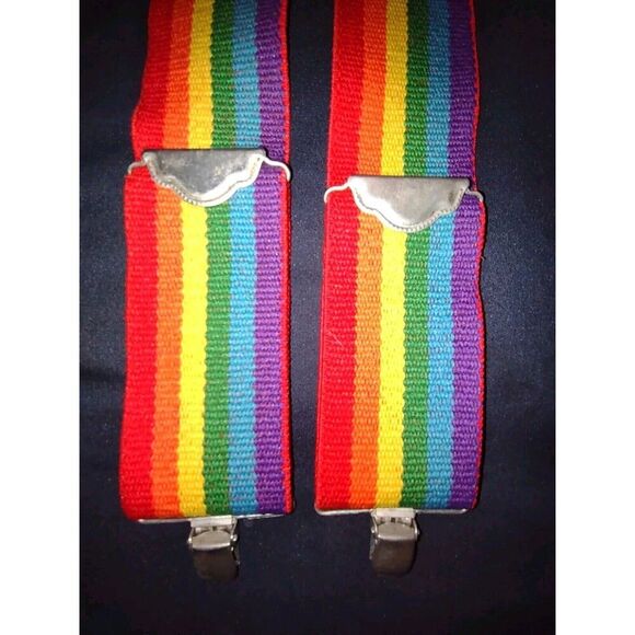Vintage HONCHO Rainbow Suspenders MORK & MINDY Suspenders Adult - Picture 3 of 4